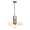 Z-Lite Parsons 6 Light Chandelier, Matte Black, Olde Brass & Opal 477-6MB-OBR - alternate 2